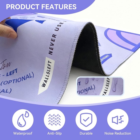 Mahjong Mat 31.5 x 31.5, Purple - Picture 6 of 7